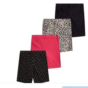 Vigoss 3-Piece Girls Set: Grey T-Shirt Rainbow Tank & Denim Overall Shorts Size